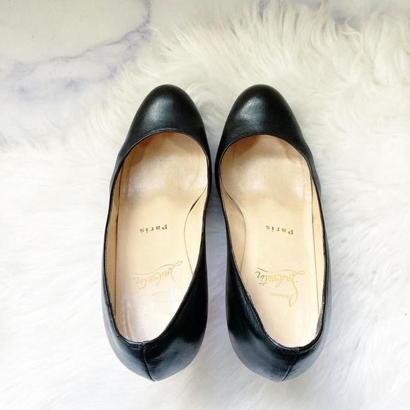 Christian Louboutin Simple Pump with wood platform and wood heel - Picture 5 of 10